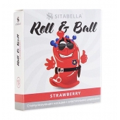 Стимулирующий презерватив-насадка Roll   Ball Strawberry - Sitabella - купить с доставкой в Армавире
