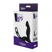 Черный вибромассажер простаты P-PLEASER W ERECTION ENHANCE - Dream Toys - в Армавире купить с доставкой