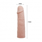 Закрытая телесная насадка-фаллос - 17 см. - Sex Expert - в Армавире купить с доставкой