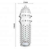 Закрытая прозрачная насадка Crystal sleeve - 14,2 см. - Erowoman-Eroman - в Армавире купить с доставкой