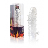 Закрытая прозрачная рельефная насадка Crystal sleeve - 13 см. - Erowoman-Eroman - в Армавире купить с доставкой