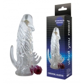 Закрытая прозрачная вибронасадка на пенис Crystal Sleeve Vibe - Erowoman-Eroman - в Армавире купить с доставкой