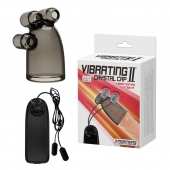 Дымчатая насадка-мастурбатор с вибрацией Vibrating Crystal Cap II - Baile - в Армавире купить с доставкой
