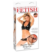 Черный податливый страпон Posable Partner Strap-On - 17,8 см. - Pipedream - купить с доставкой в Армавире