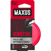 Ультратонкие презервативы в железном кейсе MAXUS Sensitive - 3 шт. - Maxus - купить с доставкой в Армавире