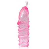 Закрытая рельефная насадка Crystal sleeve snakes в виде змеи с усиками - 14 см. - Erowoman-Eroman - в Армавире купить с доставкой
