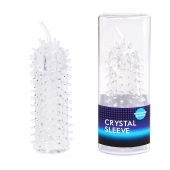 Закрытая рельефная насадка Crystal sleeve с усиками - 12 см. - Erowoman-Eroman - в Армавире купить с доставкой