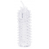Закрытая рельефная насадка Crystal sleeve с усиками - 12 см. - Erowoman-Eroman - в Армавире купить с доставкой