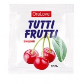 Пробник гель-смазки Tutti-frutti с вишнёвым вкусом - 4 гр. - Биоритм - купить с доставкой в Армавире