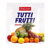 Пробник гель-смазки Tutti-frutti со вкусом тропических фруктов - 4 гр. - Биоритм - купить с доставкой в Армавире