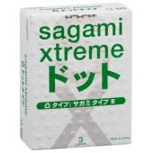 Презервативы Sagami Xtreme SUPER DOTS с точками - 3 шт. - Sagami - купить с доставкой в Армавире