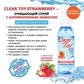 Очищающий спрей для игрушек CLEAR TOY Strawberry - 100 мл. - Биоритм - купить с доставкой в Армавире