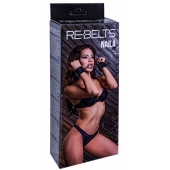 Черные кожаные наручники Naila - Rebelts - купить с доставкой в Армавире