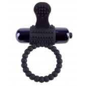 Черное эрекционное виброкольцо Vibrating Silicone Super Ring - Pipedream - в Армавире купить с доставкой
