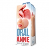 Телесный мастурбатор-ротик с язычком Oral Anne - Blush Novelties - в Армавире купить с доставкой