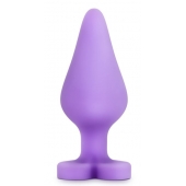 Фиолетовая анальная пробка Naughty Candy Heart Do Me Now - 8,9 см. - Blush Novelties - купить с доставкой в Армавире