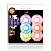 Набор из 6 эрекционных колец King of the Ring - Blush Novelties - в Армавире купить с доставкой