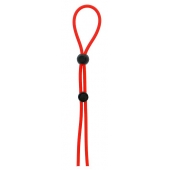 Красное лассо на пенис с двумя бусинами STRETCHY LASSO CAGE - Dream Toys - в Армавире купить с доставкой