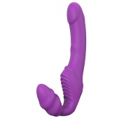 Фиолетовый безремневой вибрострапон DOUBLE DIPPER - Dream Toys - купить с доставкой в Армавире