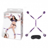 Фиолетовый набор фиксаций на кровати Classic Bedspreader - Lux Fetish - купить с доставкой в Армавире