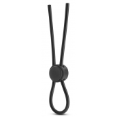 Черное силиконовое лассо на пенис SILICONE LOOP COCK RING - Blush Novelties - в Армавире купить с доставкой