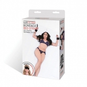 Чёрные манжеты для фиксации на кровати Bondage Bed Strap - Lux Fetish - купить с доставкой в Армавире