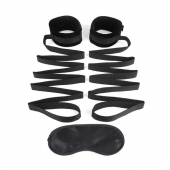 Чёрные манжеты для фиксации на кровати Bondage Bed Strap - Lux Fetish - купить с доставкой в Армавире