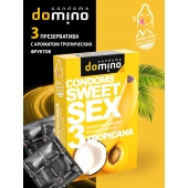 Презервативы для орального секса DOMINO Sweet Sex с ароматом тропических фруктов - 3 шт. - Domino - купить с доставкой в Армавире
