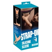 Силиконовый полый страпон на ремнях Silicone Strap-on - 16 см. - Orion - купить с доставкой в Армавире