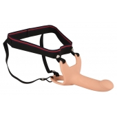 Силиконовый полый страпон на ремнях Silicone Strap-on - 16 см. - Orion - купить с доставкой в Армавире