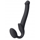 Черный безремневой страпон Silicone Bendable Strap-On S - Strap-on-me - купить с доставкой в Армавире