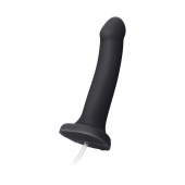 Черный фаллос с имитацией эякуляции Silicon Cum Dildo L - 19,6 см. - Strap-on-me - купить с доставкой в Армавире