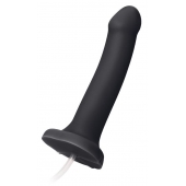 Черный фаллос с имитацией эякуляции Silicon Cum Dildo L - 19,6 см. - Strap-on-me - купить с доставкой в Армавире