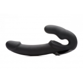 Черный безремневой страпон Urge Silicone Strap On с пультом ДУ - 24 см. - XR Brands - купить с доставкой в Армавире