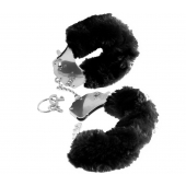 Металлические наручники Furry Love Cuffs с черным мехом - Pipedream - купить с доставкой в Армавире