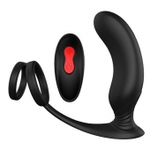 Черный массажер простаты REMOTE P-PLEASER - Dream Toys - в Армавире купить с доставкой