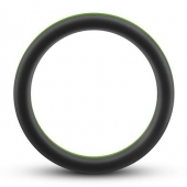 Черно-зеленое эрекционное кольцо Silicone Go Pro Cock Ring - Blush Novelties - в Армавире купить с доставкой