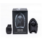 Темно-серый инновационный мужской осциллятор PULSE SOLO LUX с пультом ДУ - Hot Octopuss - в Армавире купить с доставкой