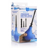 Анальный душ с 3 насадками Premium One-way Valve Anal Douche Set - XR Brands - купить с доставкой в Армавире