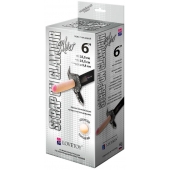 Пояс-трусики с насадкой Glamour Silver - 15,5 см. - LOVETOY (А-Полимер) - купить с доставкой в Армавире