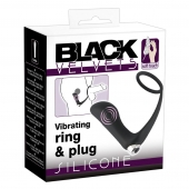 Черное эрекционное кольцо с анальной вибропробкой Vibrating Ring   Plug - Orion - в Армавире купить с доставкой