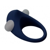 Гладкое синее эрекционное виброкольцо STIMU RING - Dream Toys - в Армавире купить с доставкой