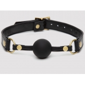 Черный кляп-шар Bound to You Faux Leather Ball Gag - Fifty Shades of Grey - купить с доставкой в Армавире