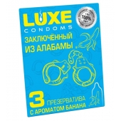 Презервативы  Заключенный из Алабамы  с ароматом банана - 3 шт. - Luxe - купить с доставкой в Армавире