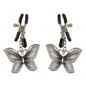 Зажимы на соски с бабочками Butterfly Nipple Clamps - Pipedream - купить с доставкой в Армавире