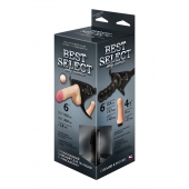 Черный пояс для женщин BEST SELECT с 3 насадками - LOVETOY (А-Полимер) - купить с доставкой в Армавире
