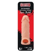 Телесная насадка EXTENDER WITH BALL STRAP 5.5 - 14 см. - Dream Toys - в Армавире купить с доставкой
