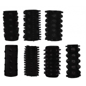 Набор из 7 черных насадок PENIS SLEEVES SET - Dream Toys - в Армавире купить с доставкой