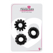 Набор из 3 черных эрекционных колец SET OF 3 COCKRINGS - Dream Toys - в Армавире купить с доставкой