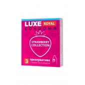 Презервативы с ароматом клубники LUXE Royal Strawberry Collection - 3 шт. - Luxe - купить с доставкой в Армавире